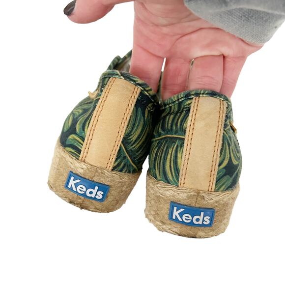 Keds Palm Leaves Print Platform Espadrille Sneakers Sz 7 - Picture 7 of 9